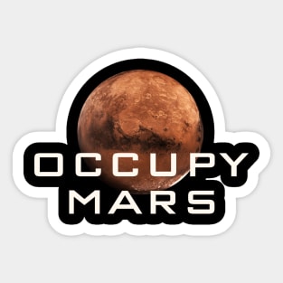 Occupy Mars T-Shirt - Terraform Space Gift Sticker